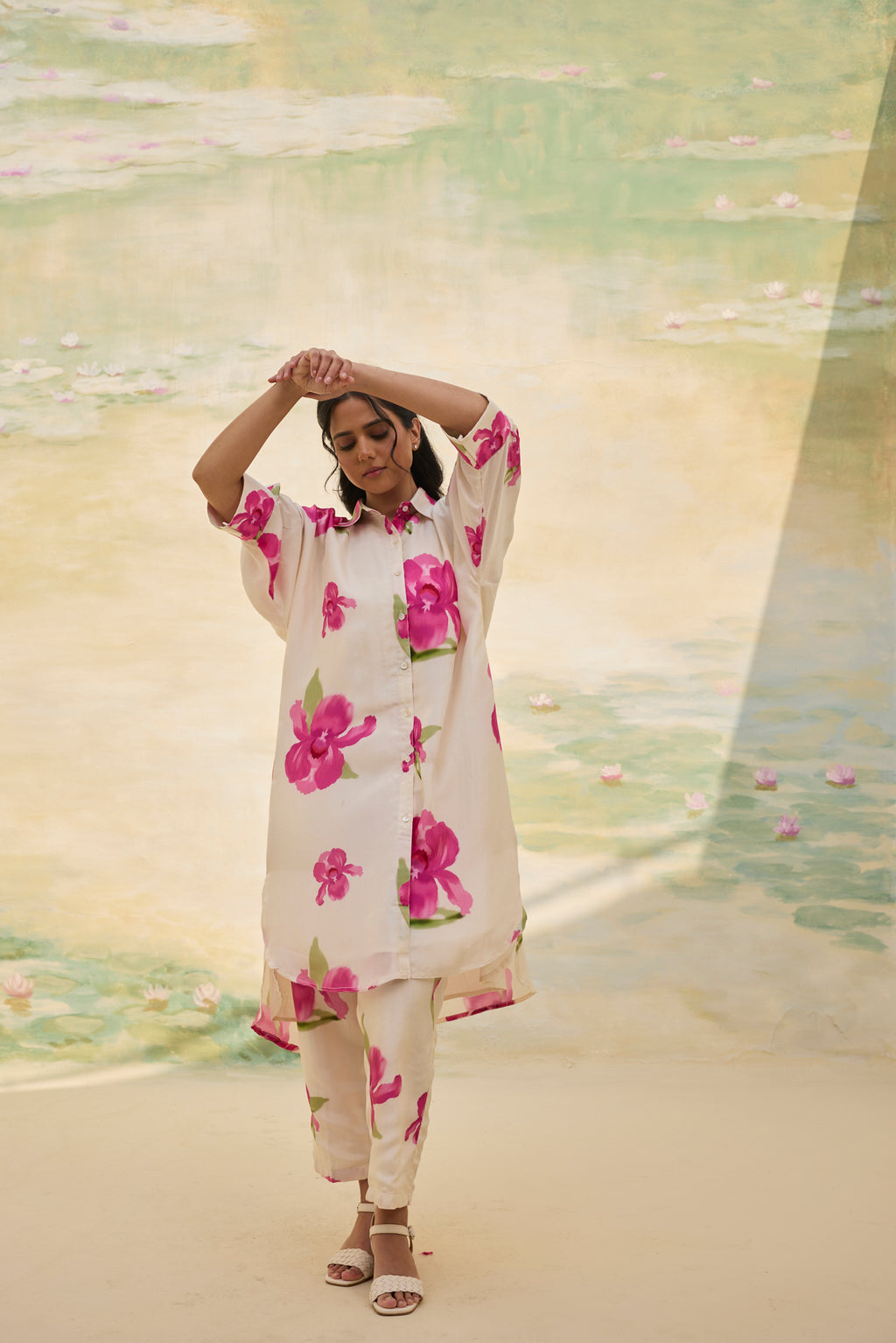 AIRA FLORAL SILK CO ORD