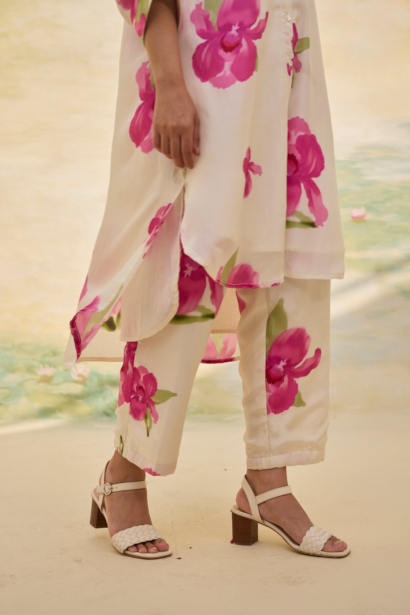 AIRA FLORAL SILK CO ORD