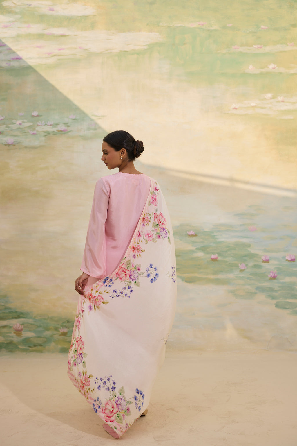 BLUSH SHORT SILK KURTI SET