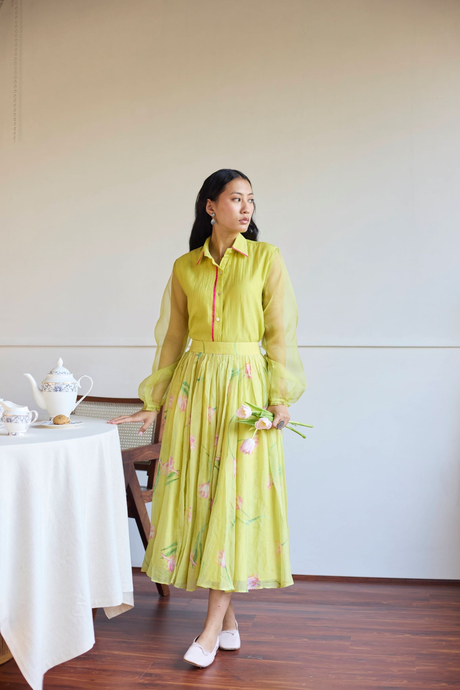 Juanita- LIME TULIP SKIRT