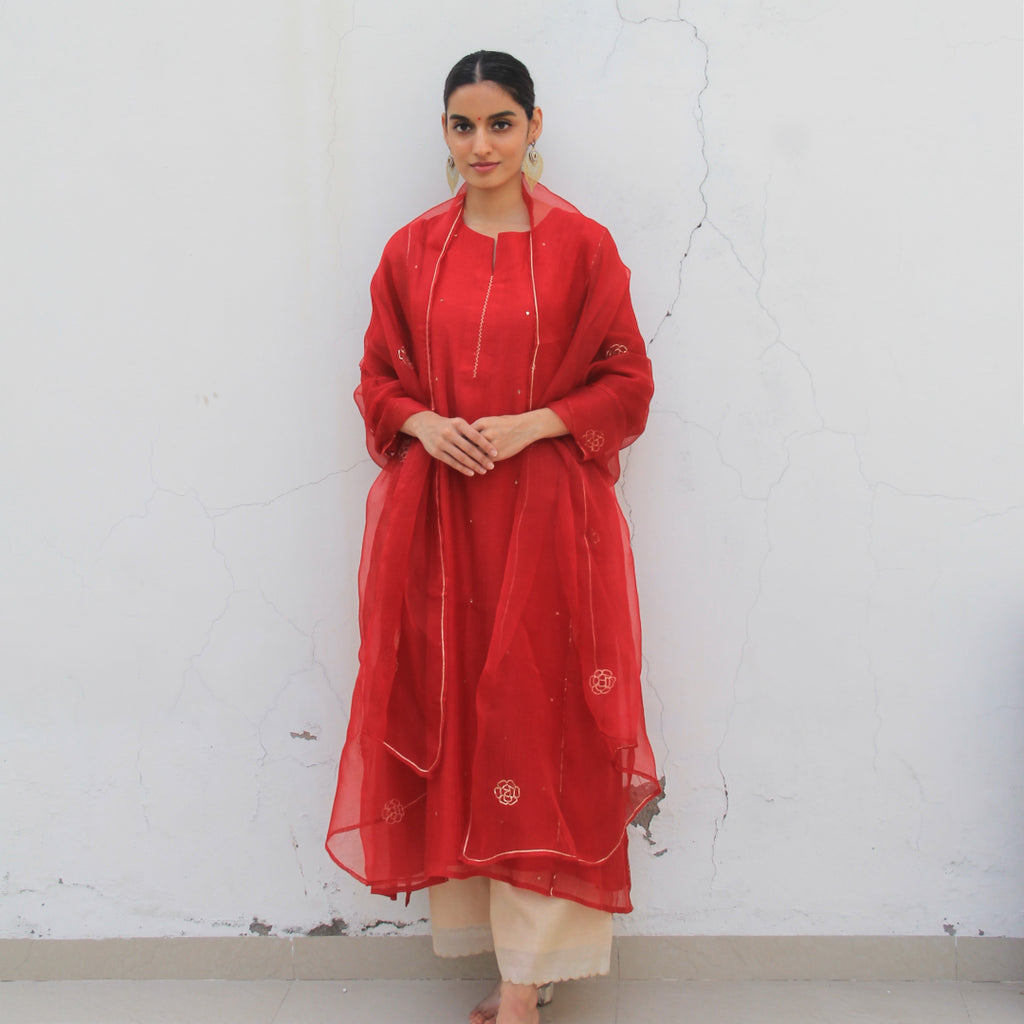 Smocking Set Juanita- Crimson Smocking Set – Juanita Ensemble