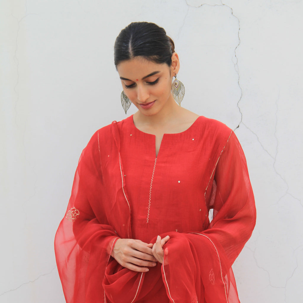 Smocking Set Juanita- Crimson Smocking Set – Juanita Ensemble