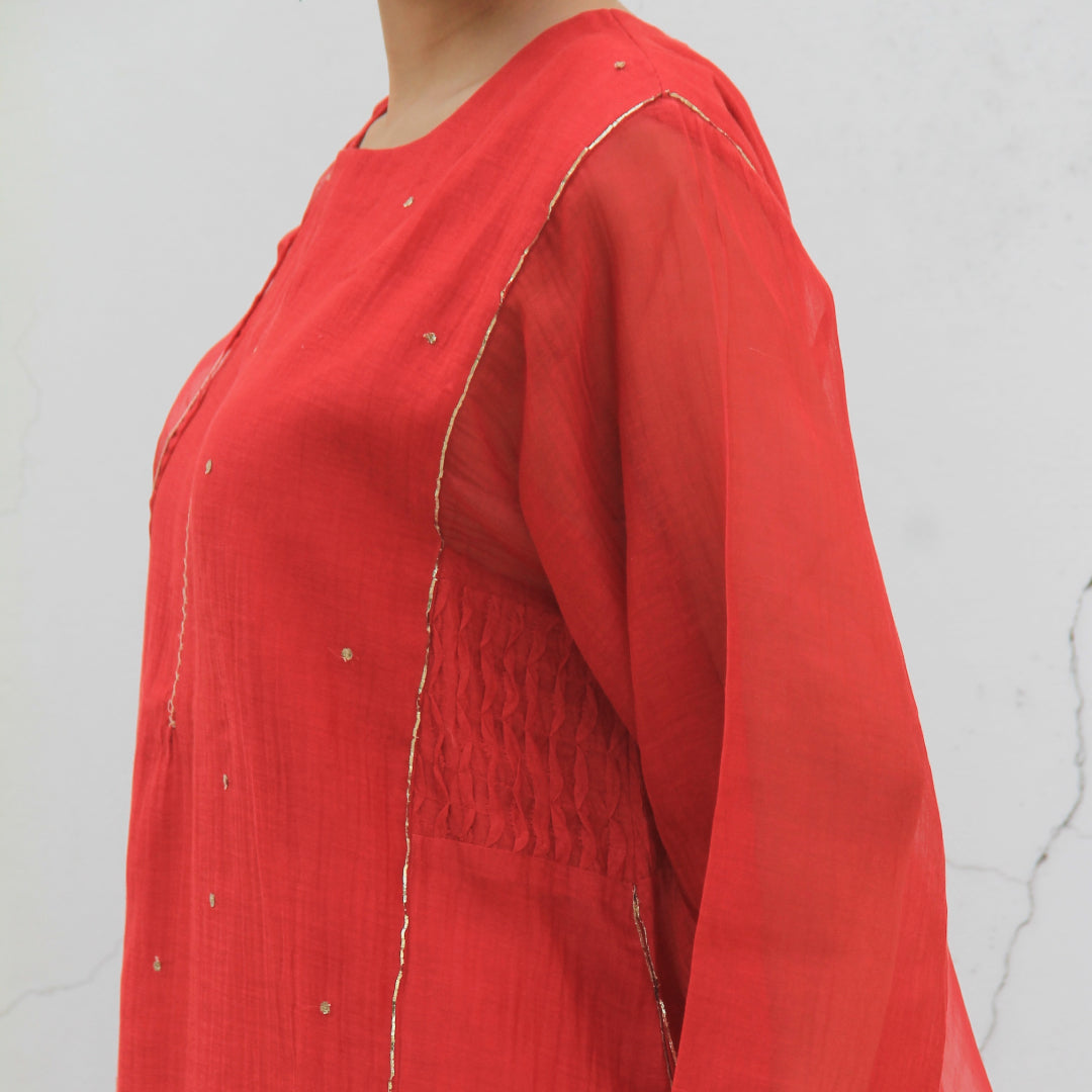 Juanita- Crimson Smocking Set