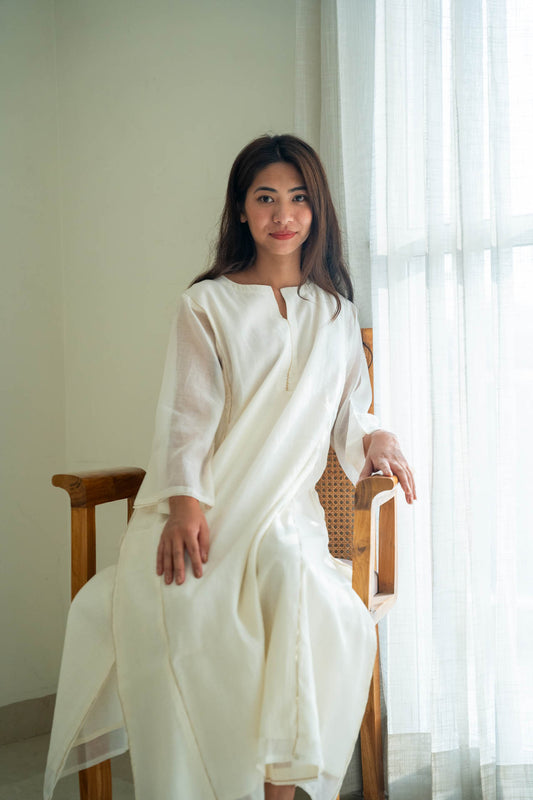 Juanita- Ivory Smocking Kurta Set