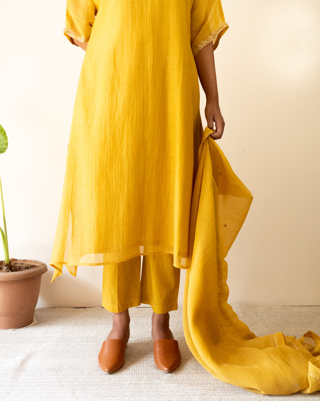 Juanita- Ochre Kaftan style set