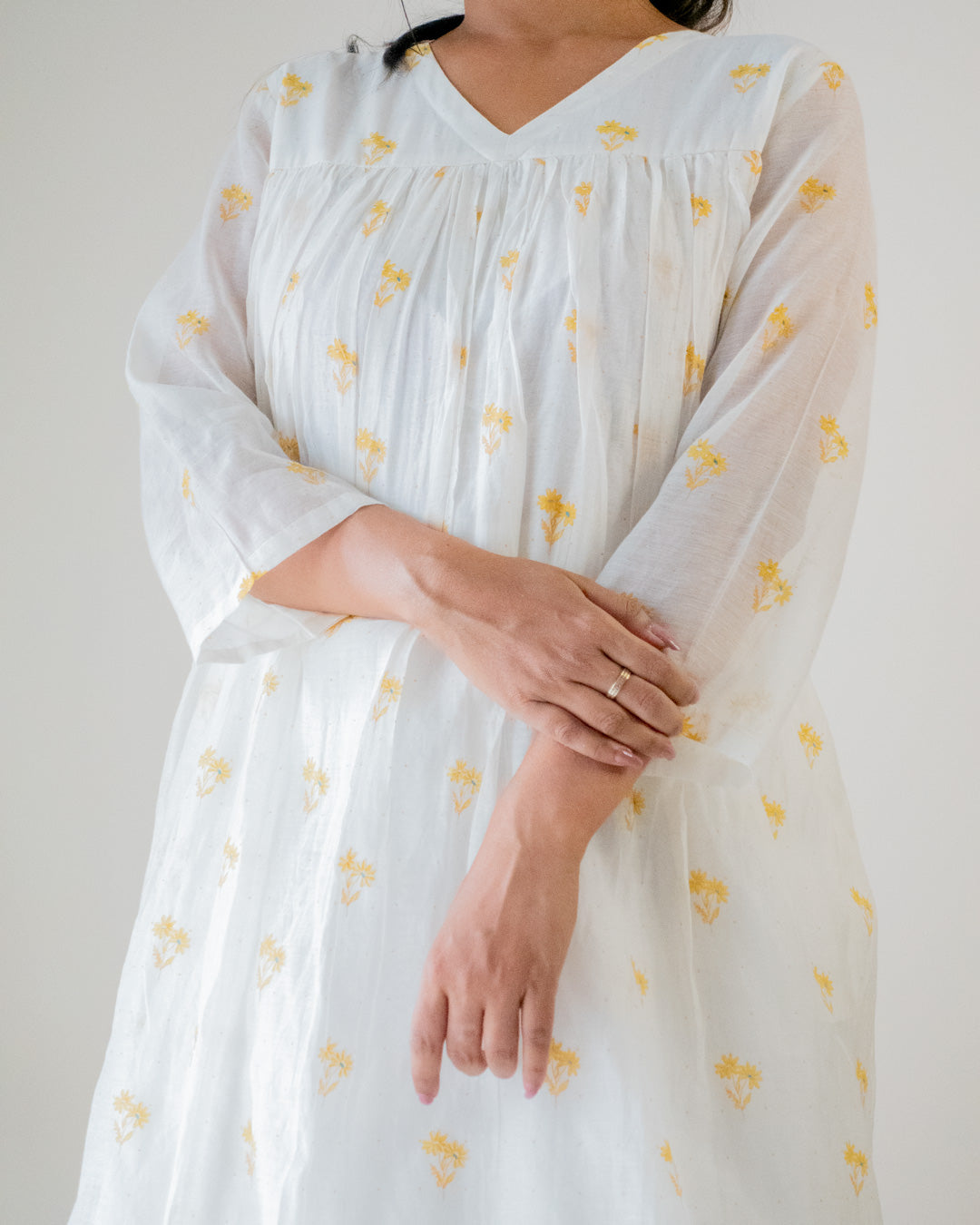Juanita- Candid Floer Gather Tunic with Trouser