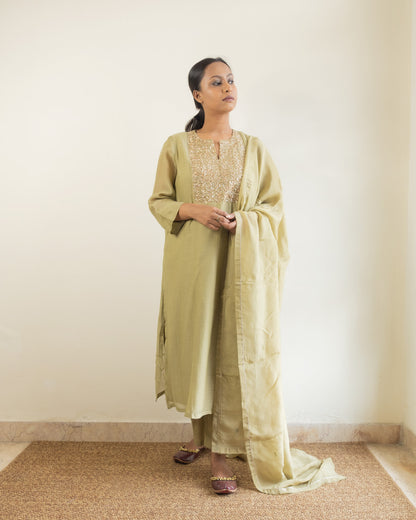 Juanita- Sage Green Dabka set