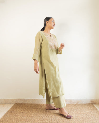 Juanita- Sage Green Dabka set