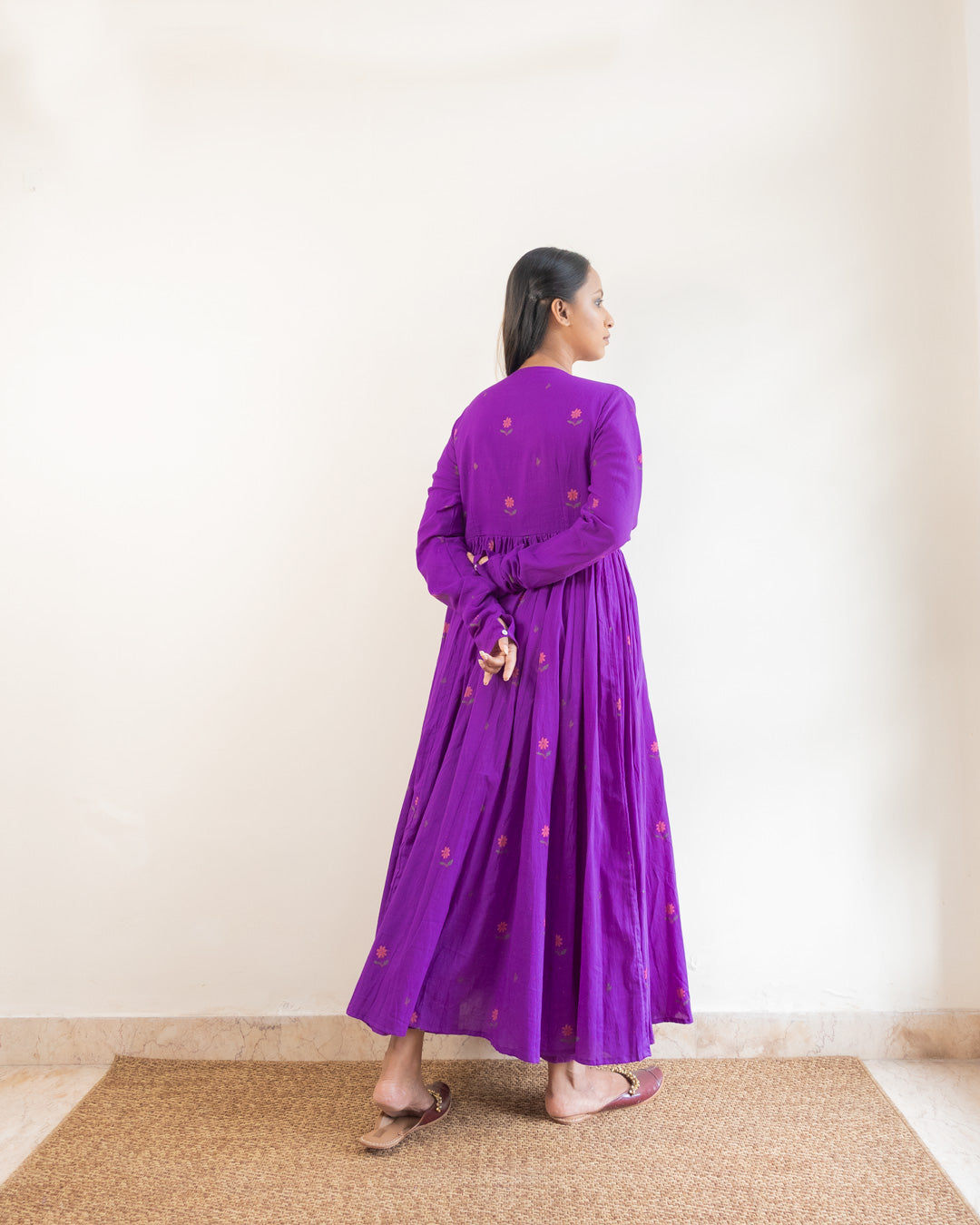 Juanita- Violet Blooming Daisy Anarkali