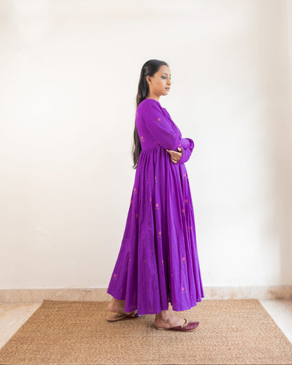 Juanita- Violet Blooming Daisy Anarkali