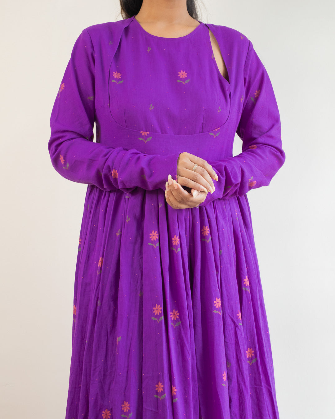 Juanita- Violet Blooming Daisy Anarkali