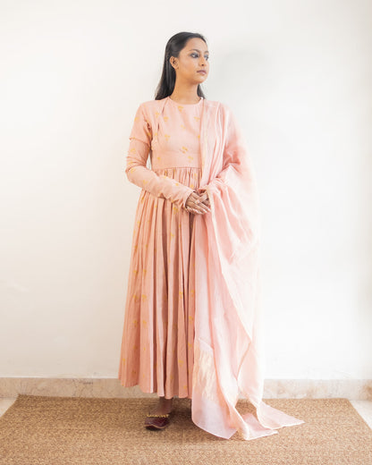 Juanita- Persian Rose Candid Flower Anarkali