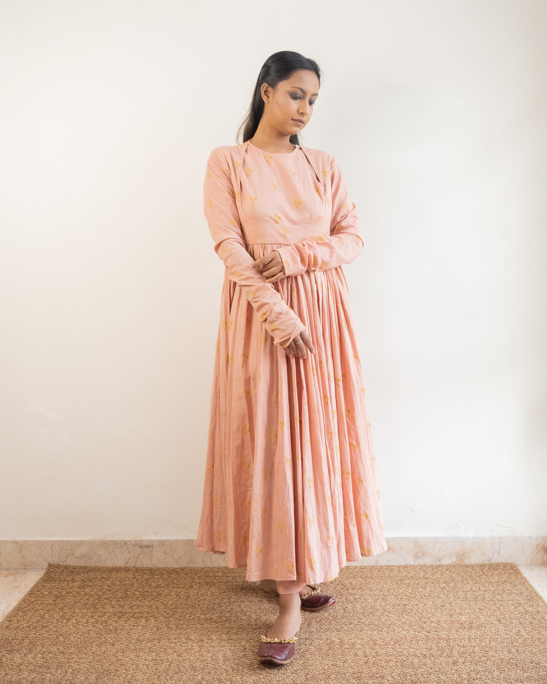 Juanita- Persian Rose Candid Flower Anarkali