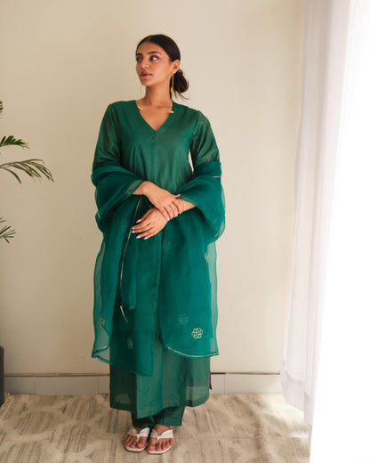 Emerald Zari Set