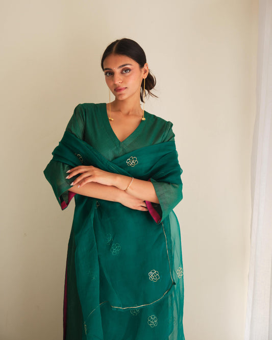 Emerald Zari Set