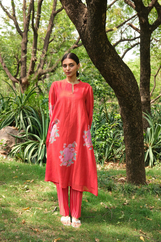 Juanita -Crimson Handblock Co Ord