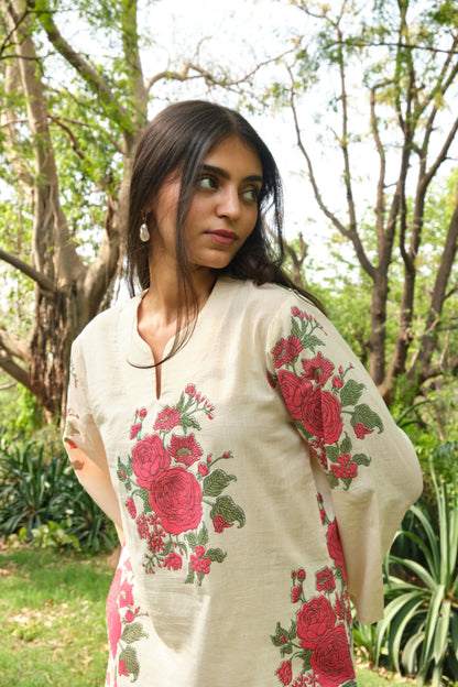Juanita -Ivory Crimson Set