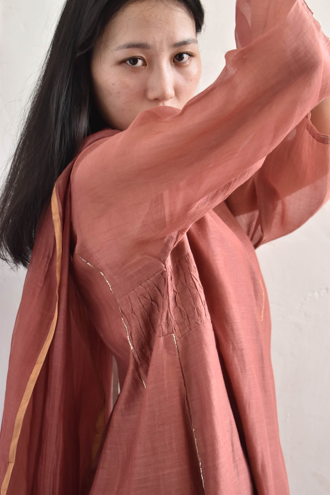 Juanita- Auburn Smocking Kurta Set