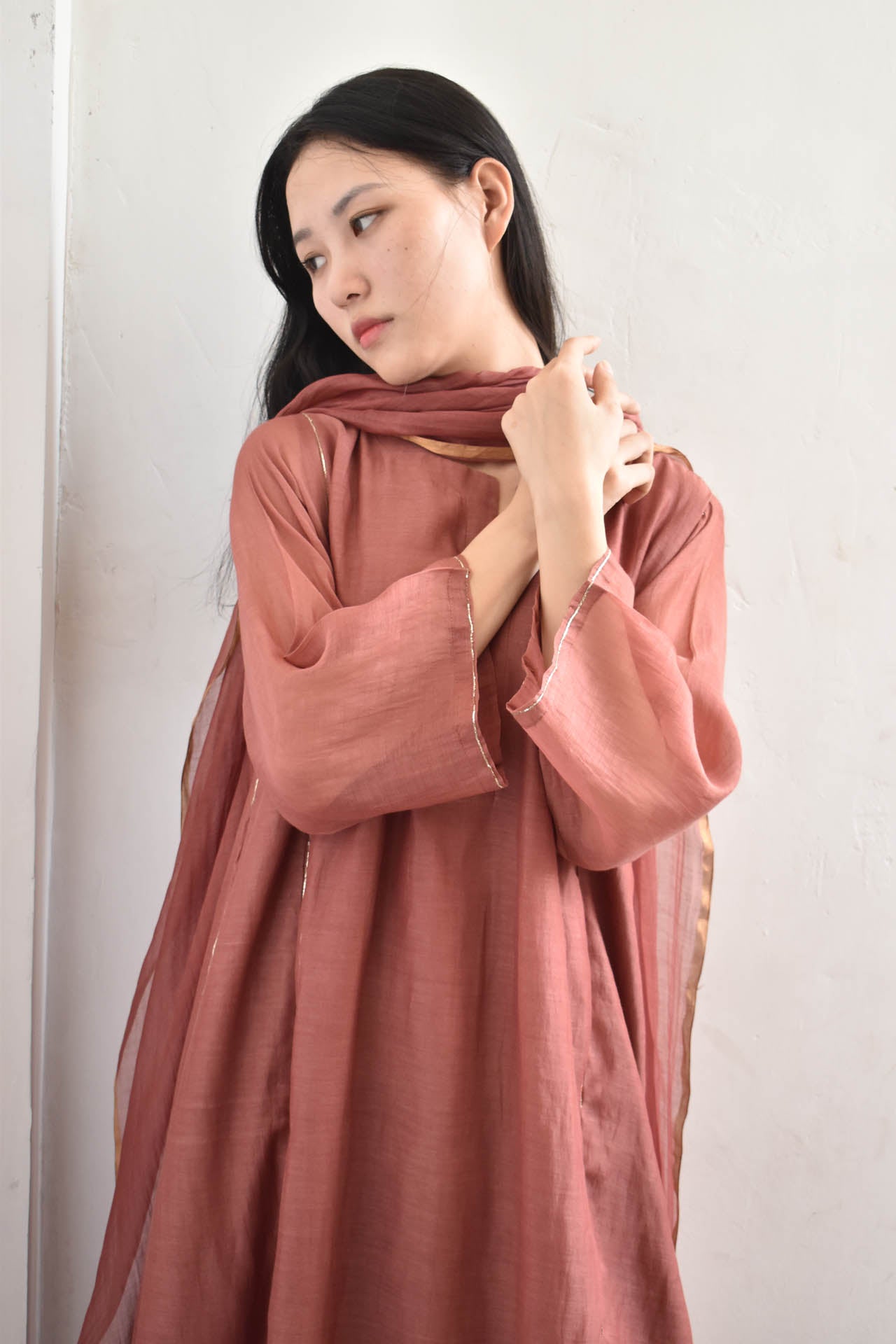 Juanita- Auburn Smocking Kurta Set