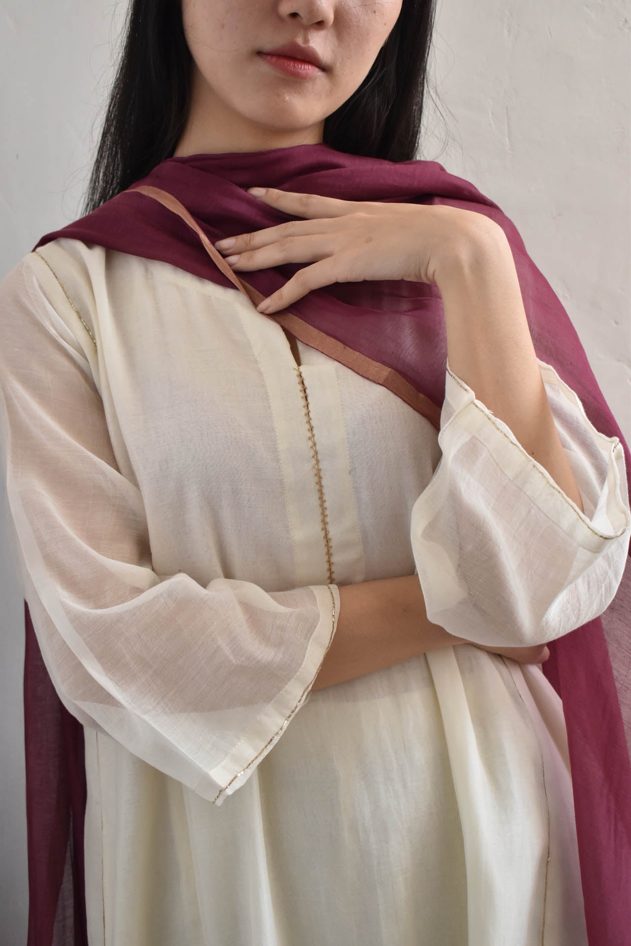 Juanita- Ivory Smocking Kurta Set