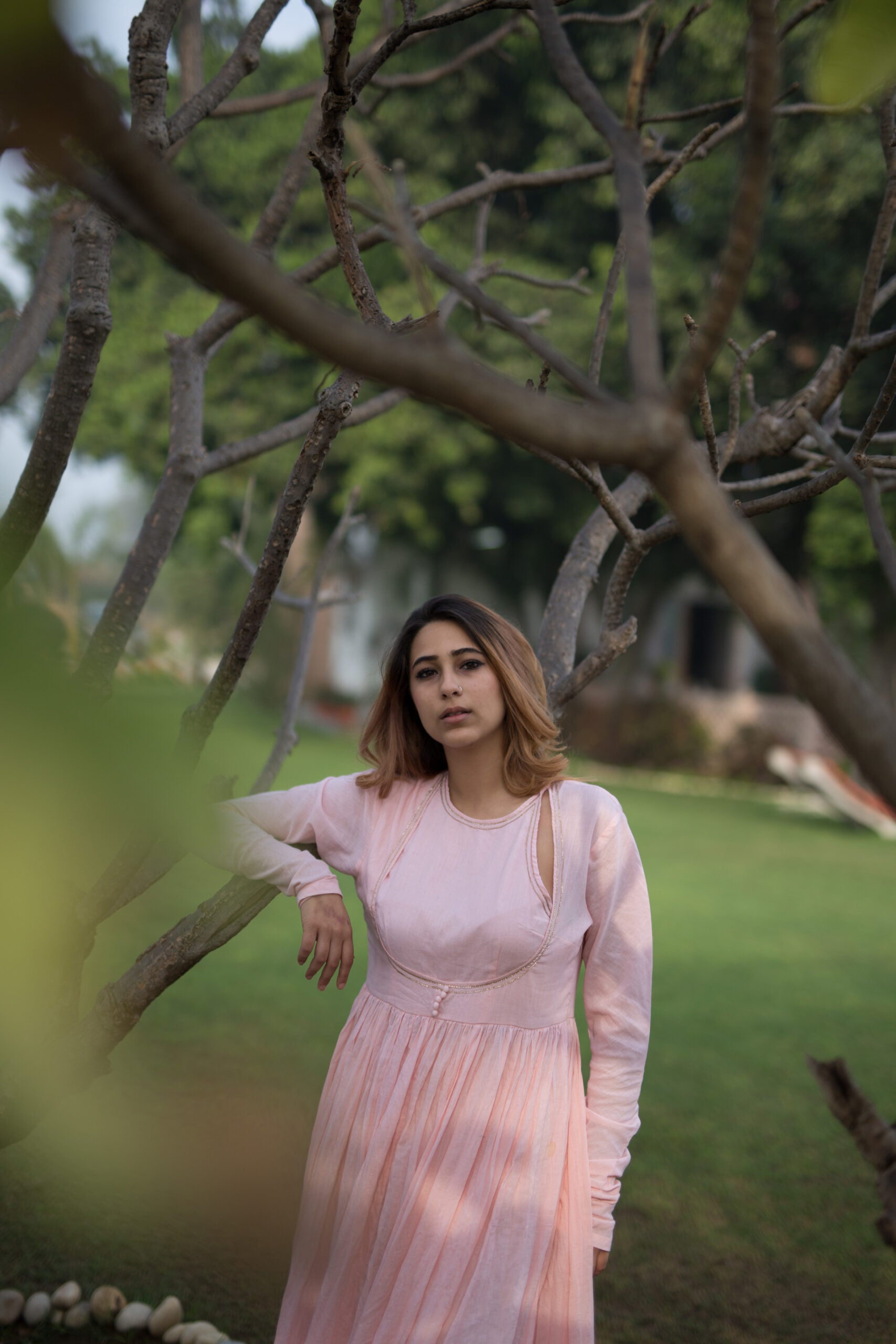 Juaniita- Anarkali Kurta Serene Light Peach Color