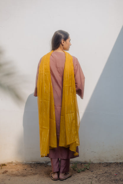 Juanita- Handwoven Cotton Silk Comfort Fit Kurta Set