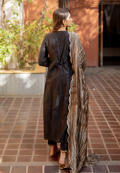 Juanita- Cahnderi Organza Silk Kurta