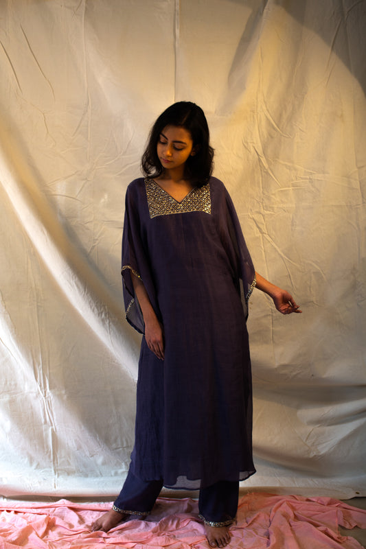 Juanita- Kaftan Styled Handwoven Chanderi Kurta