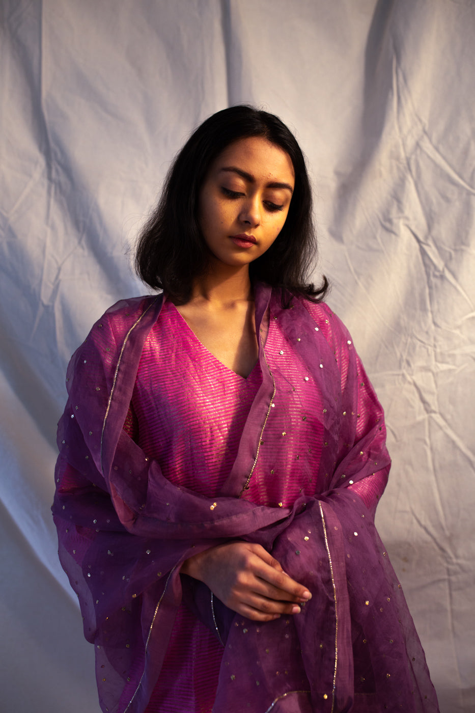 Juanita- Barasi Tissue Zari Kurta