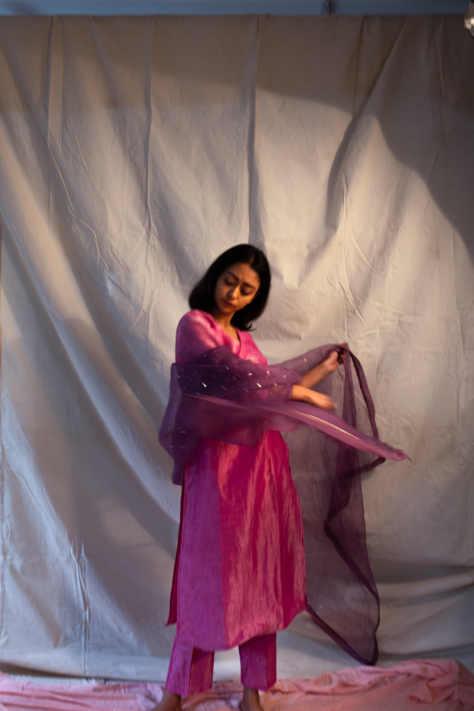 Juanita- Barasi Tissue Zari Kurta