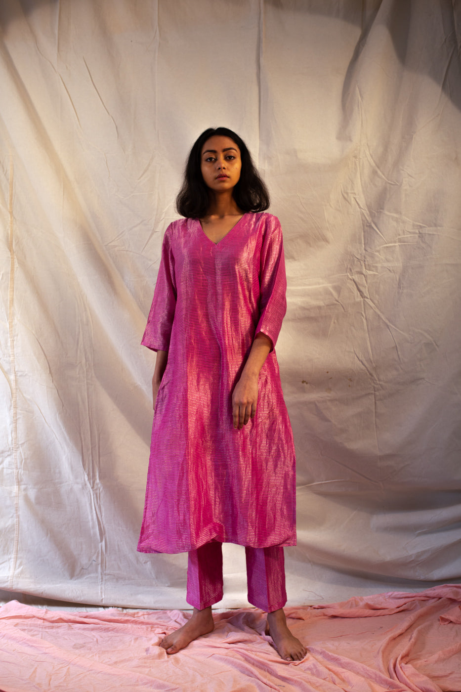 Juanita- Barasi Tissue Zari Kurta