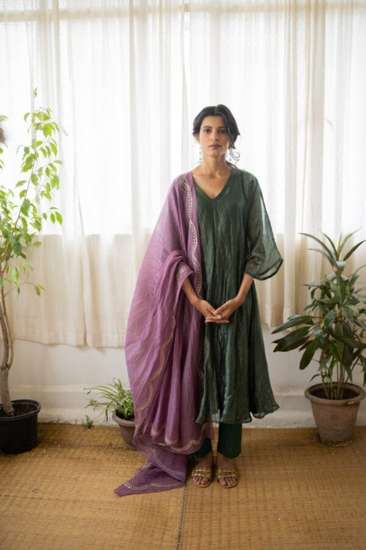 Juanita- Banarsi Zari Silk Kaftan Style Kurta