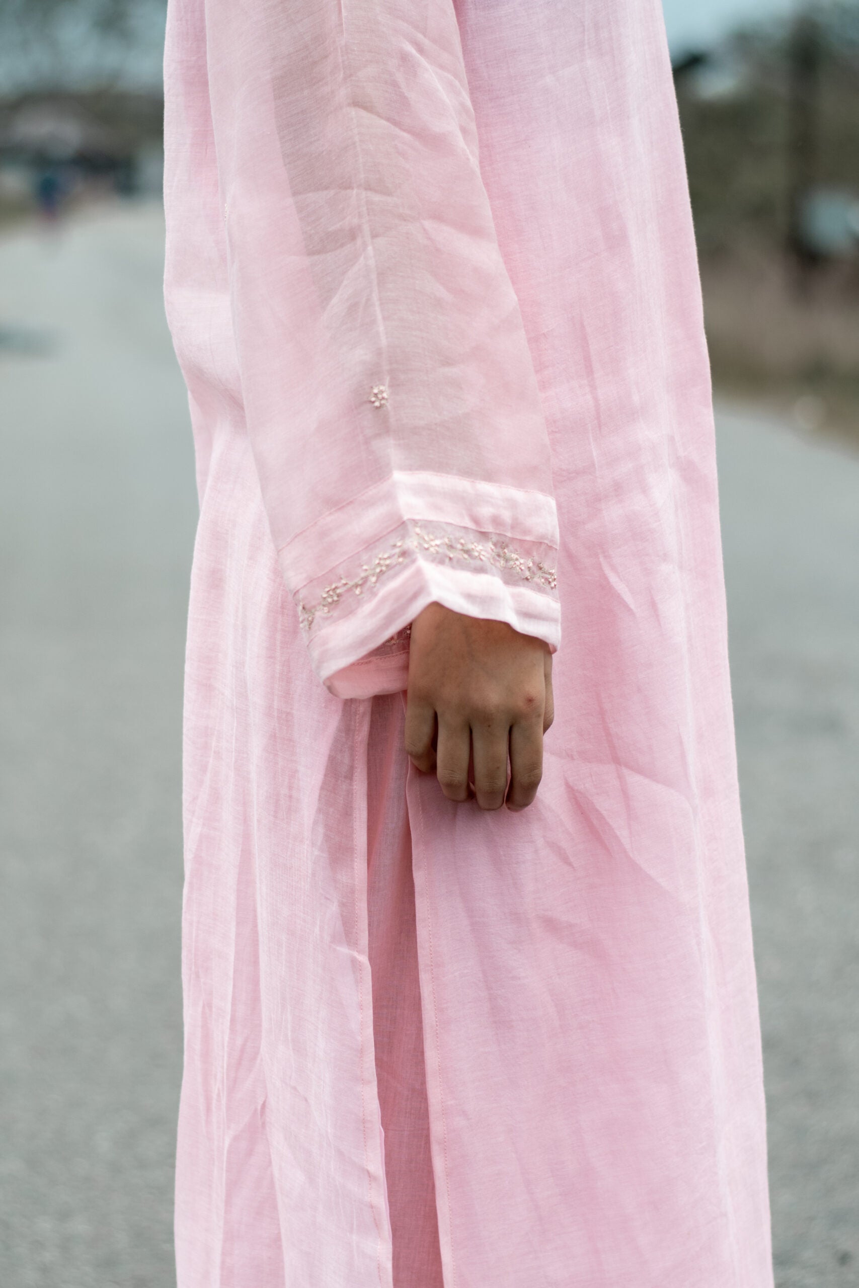 Juanita- Chanderi blush-pink Kurta
