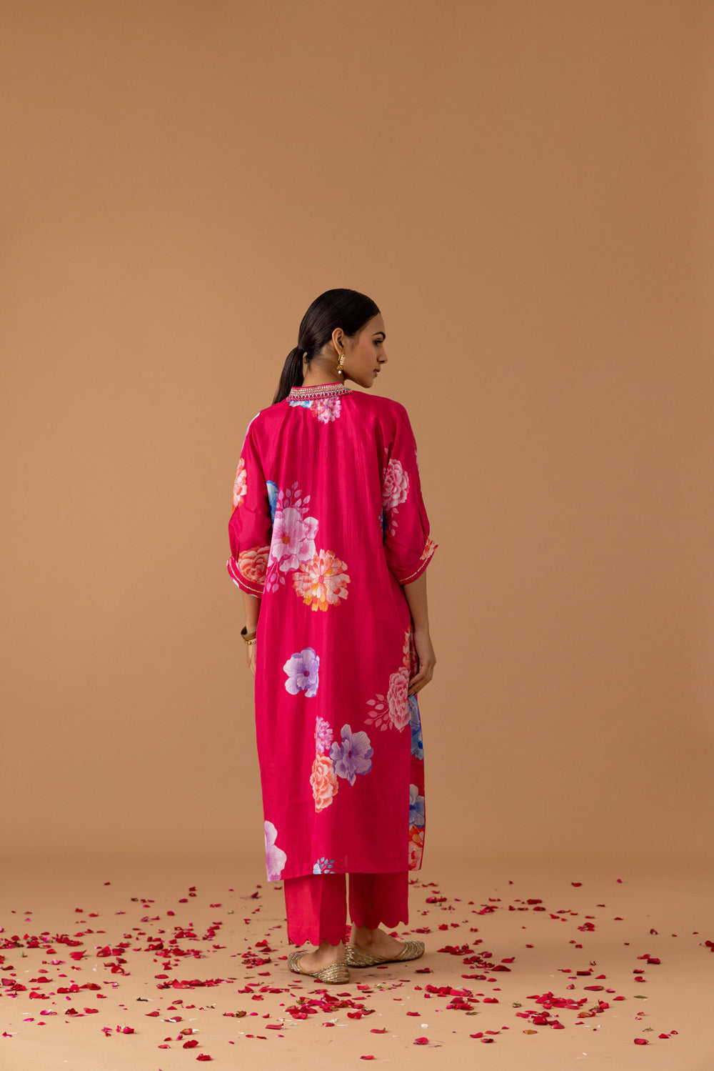 Juanita- Cherry Silk Kaftan