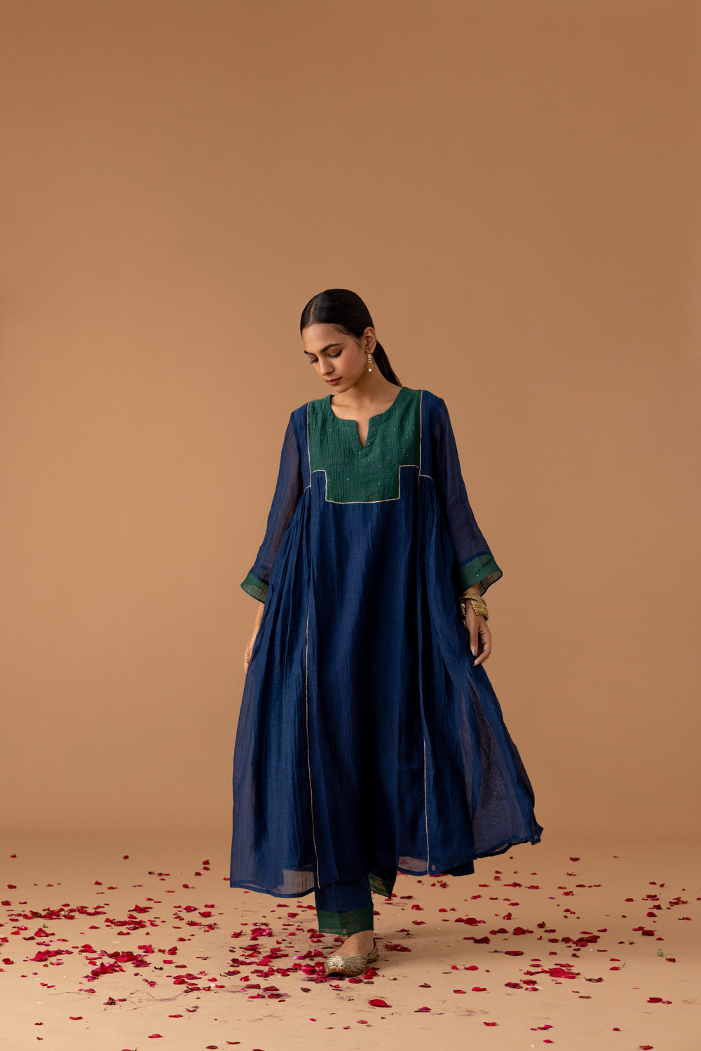 Juanita- Teal Mukaish Set