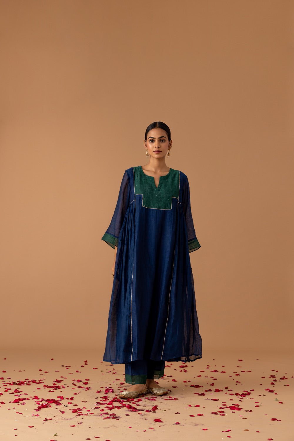 Juanita- Teal Mukaish Set