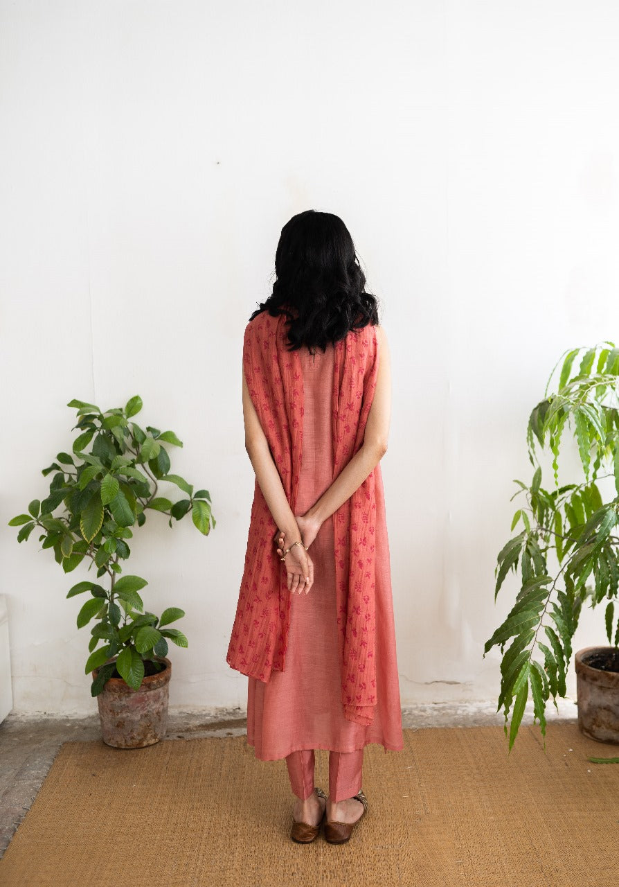 Juanita- Gather Neck Handwoven Cotton Silk Tunic