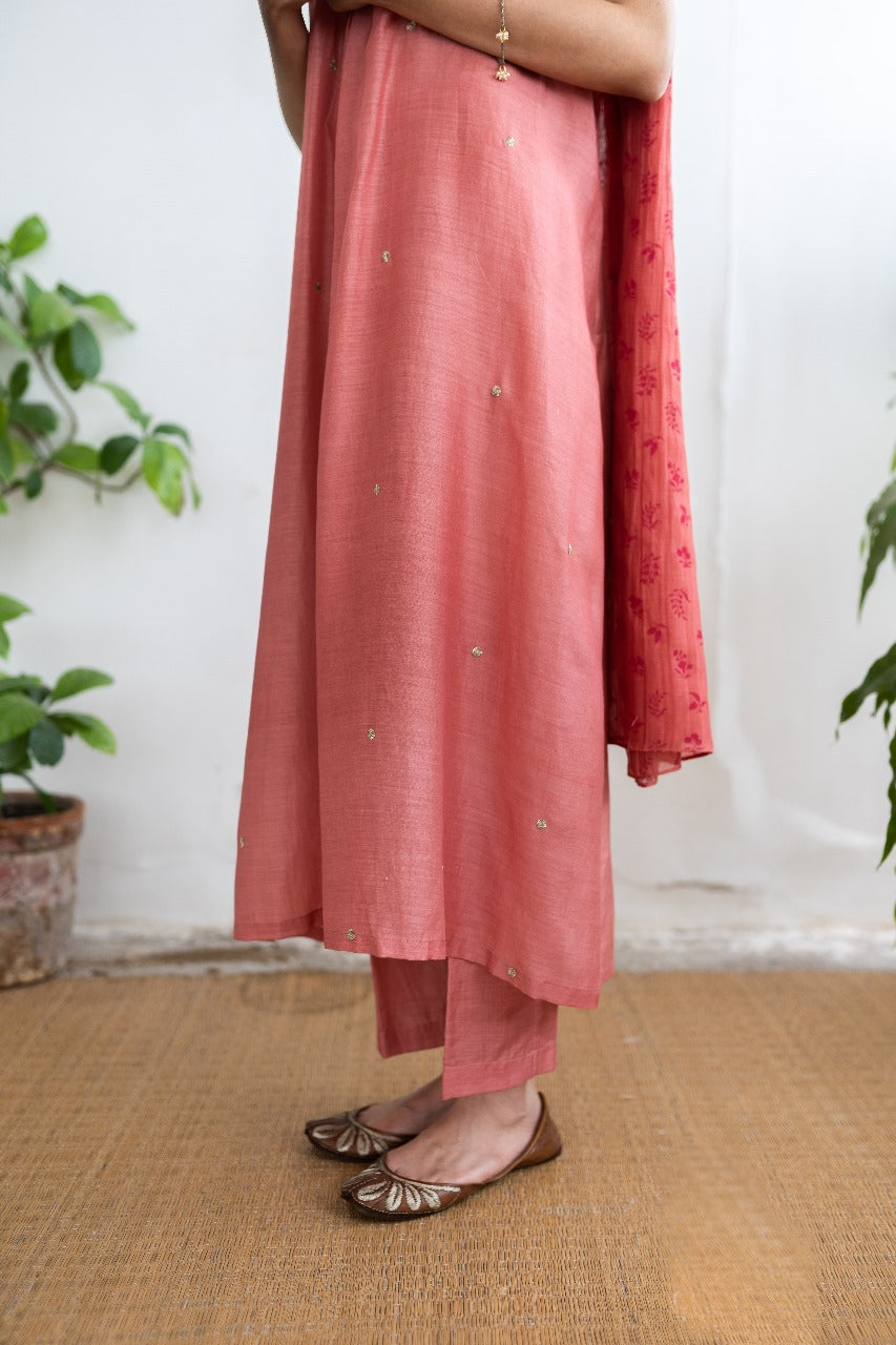 Juanita- Gather Neck Handwoven Cotton Silk Tunic