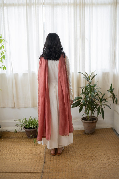 Juanita- Handloom Cotton Gather Front Open Jacket with Gather Sleeve