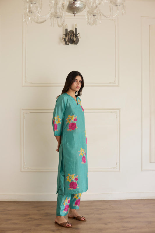Aqua silk co rd