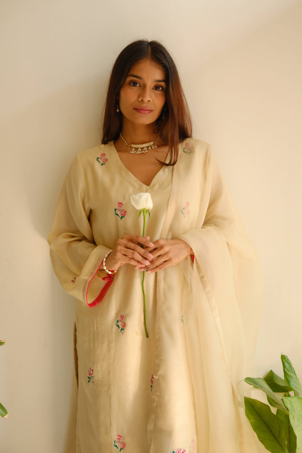 ECRU SILK SET