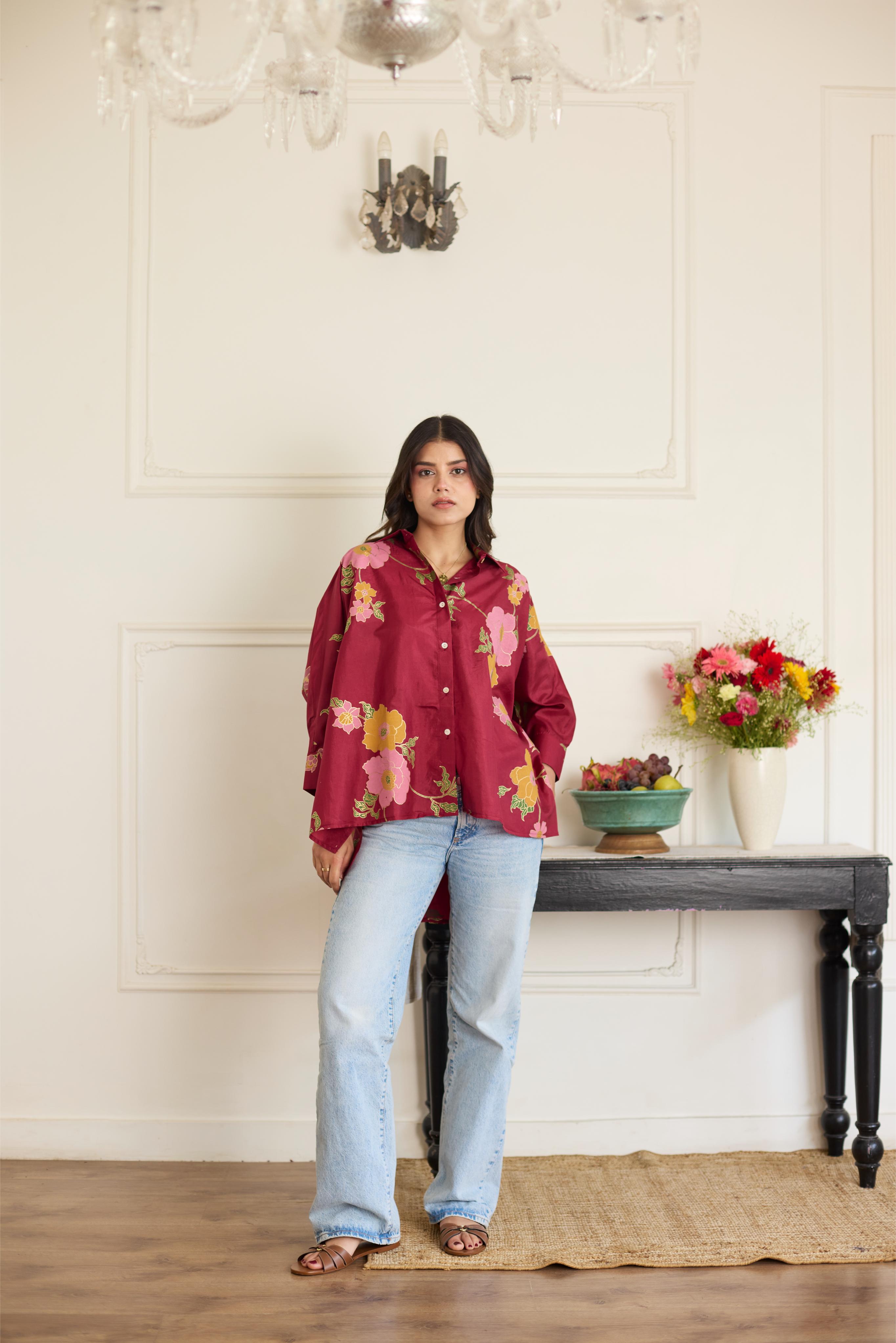Gia Maroon Shirt
