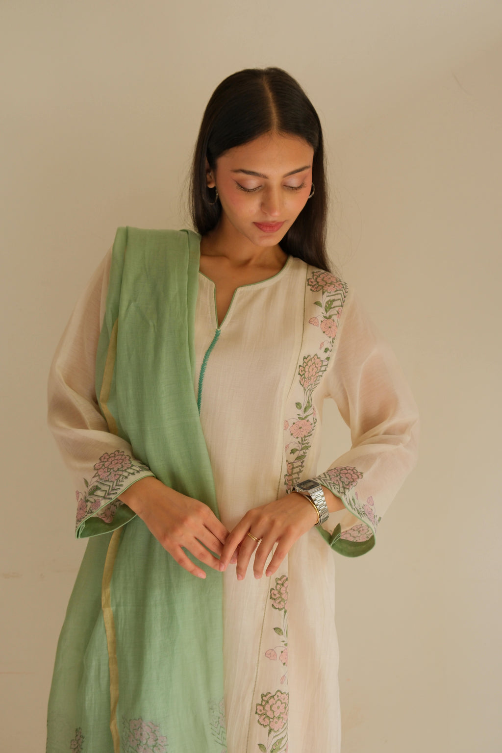 IVORY GREEN PETAL SET