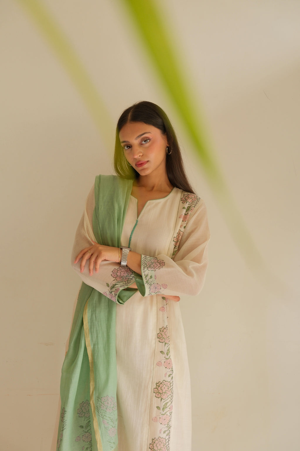 IVORY GREEN PETAL SET