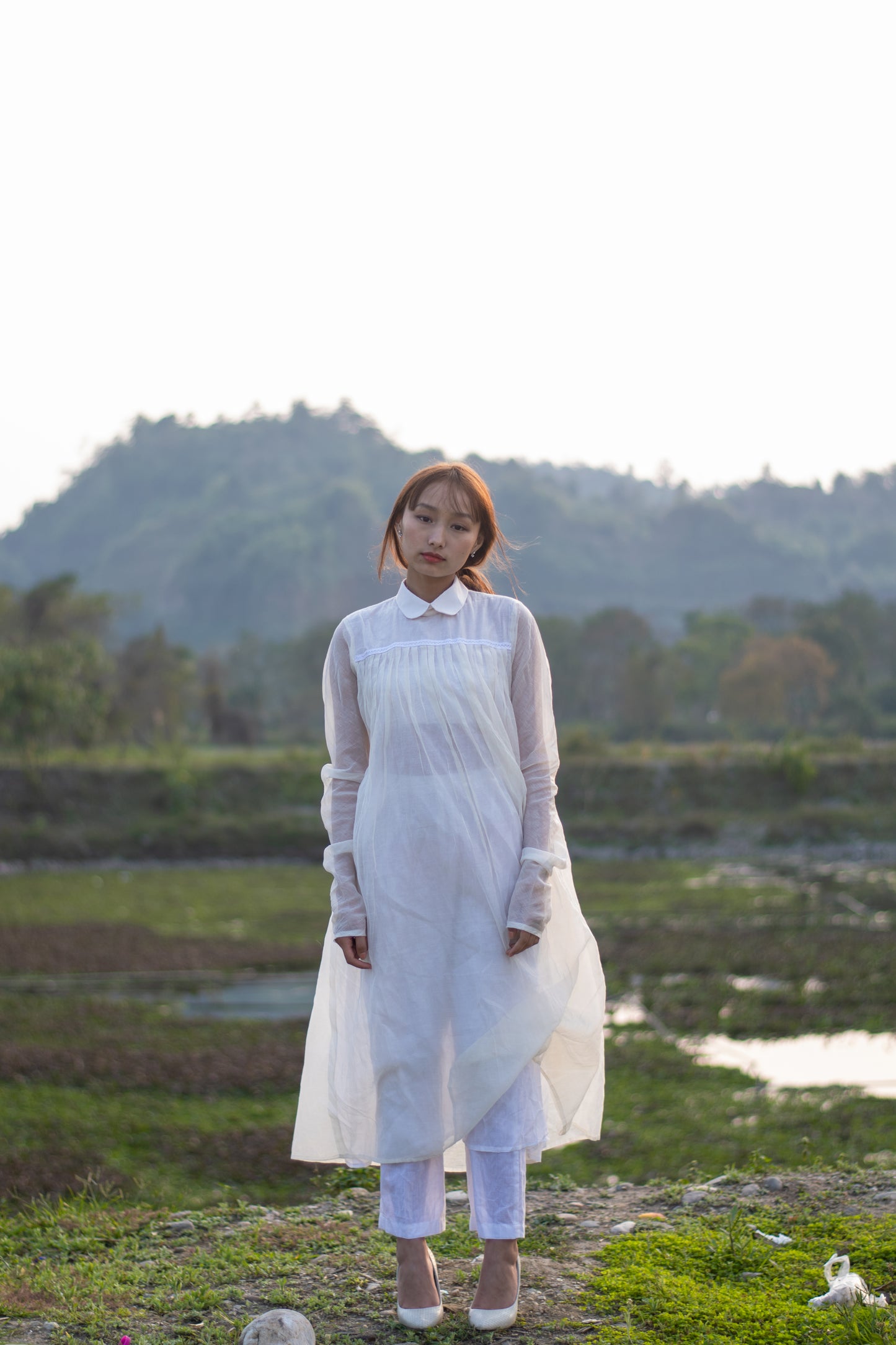 Juanita- Off-white Handwoven Chanderi Kurta