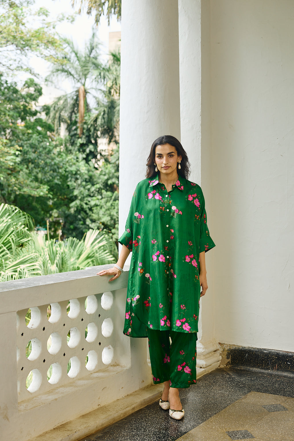 PALOMA GREEN SILK CO-ORD