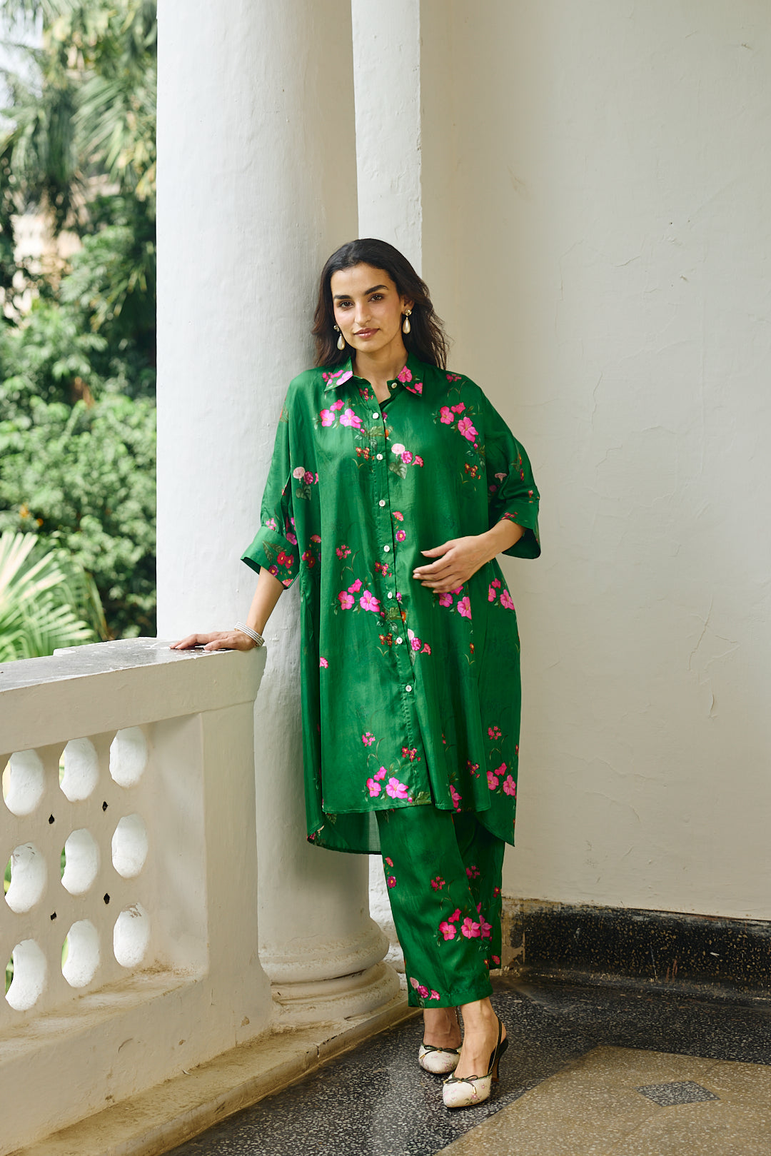 PALOMA GREEN SILK CO-ORD