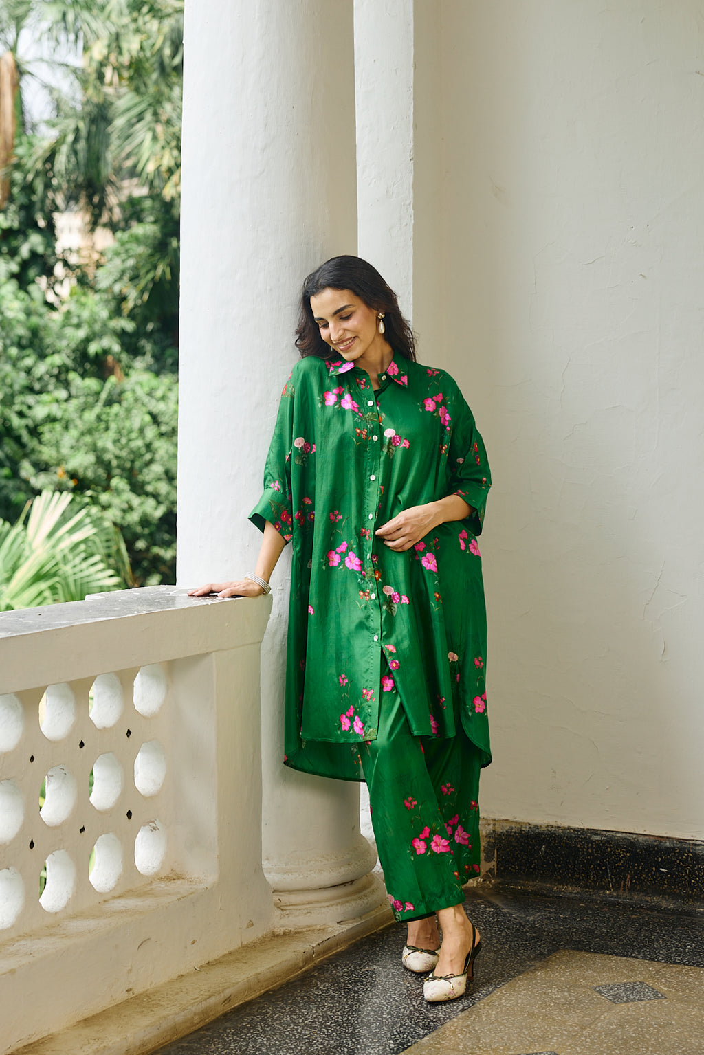 PALOMA GREEN SILK CO-ORD