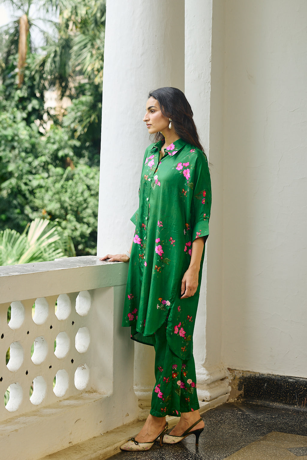 PALOMA GREEN SILK CO-ORD