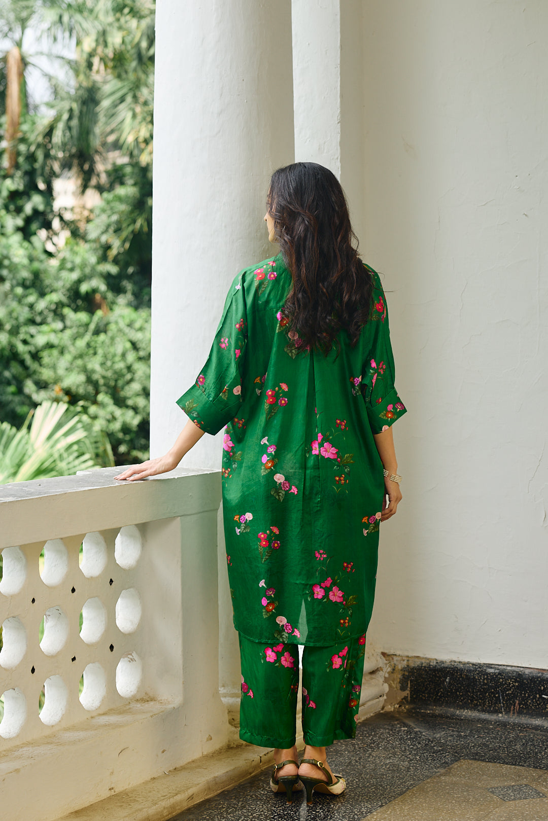 PALOMA GREEN SILK CO-ORD